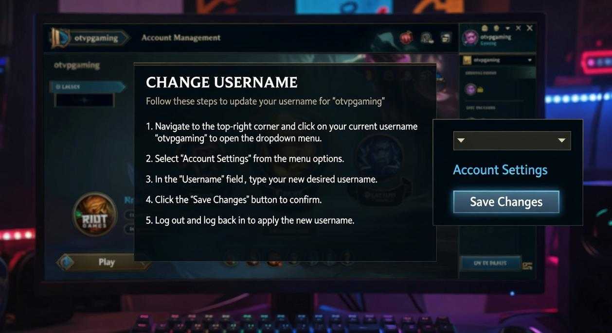 How to Change Username in League of Legends Otvpgaming